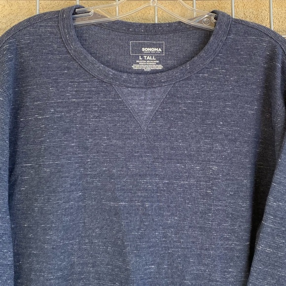 Men's Marine Big & Tall Thermal Crew Pullover - Picture 4 of 4